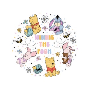 Retro Winnie The Pooh Png, Winnie The Pooh Svg, Winnie The Pooh Sublimation,Family Vacation Png, Family Trip Svg, Vacay Mode Png