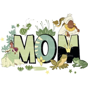Tiana Mom Png, Tiana Mom Svg, Svg For Cut, Tiana Png Svg, Mother&#39;s Day Svg, Mother&#39;s Day, Princess Mom Png, Tiana Shirt Png, Digital File