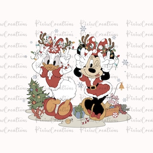 Minnie Christmas, Christmas Sublimation Png, Christmas Svg, Daisy Svg, Minnie Daisy Christmas, Christmas Png