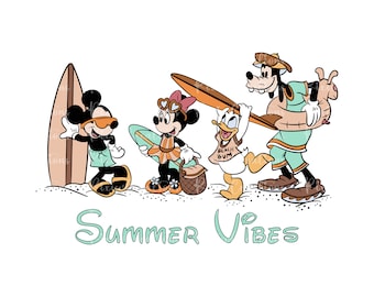 Mickey und Friends Sommer Vibes Png, Sommer Vibes Png, Sommer Shirt Png, Strand Png, Sommer Png, Magischer Sommer Png, Digitale Datei, Nur Png