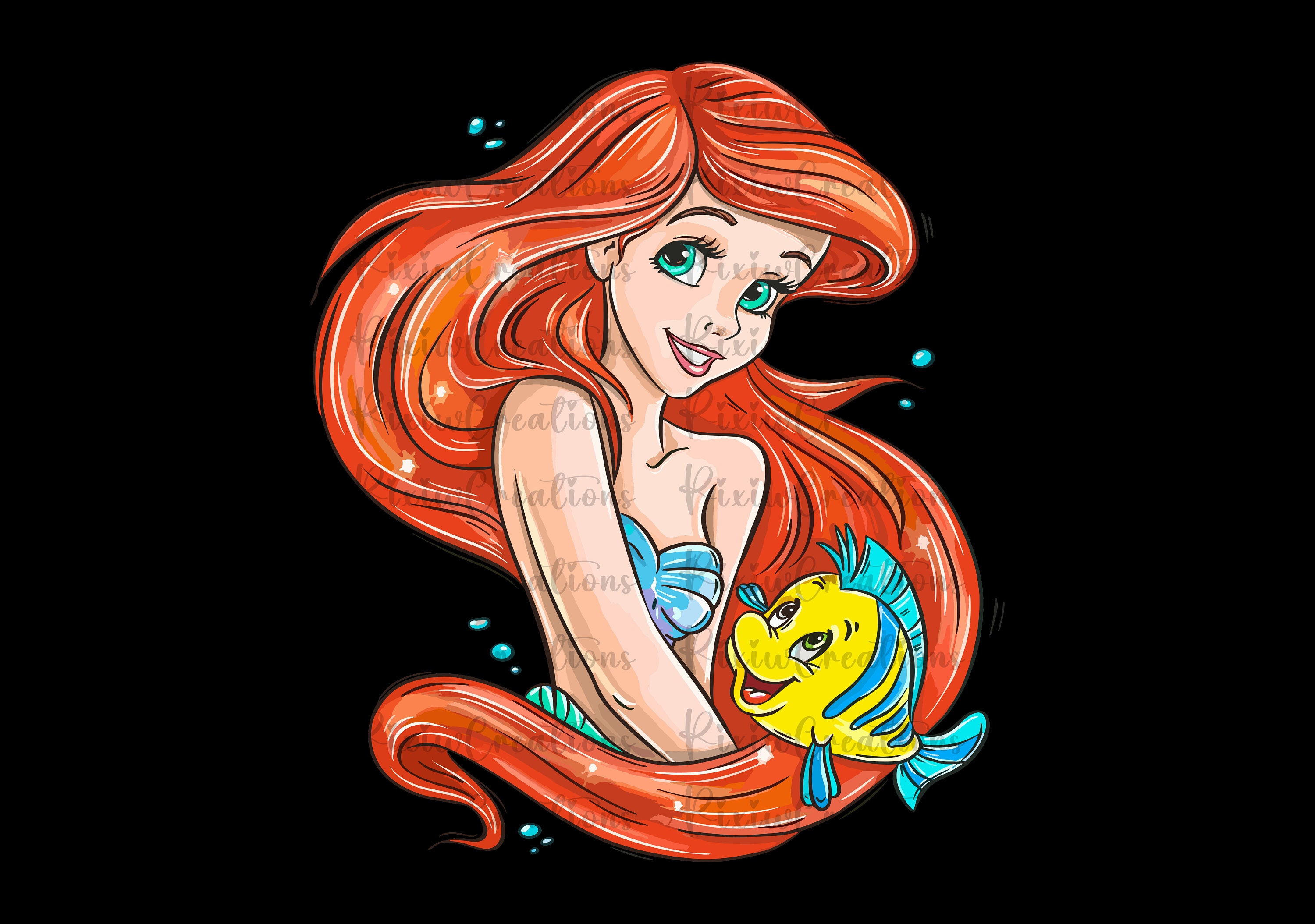 Ariel Png, Little Mermaid Png, Ariel png, Mermaid Clipart, Little Mermaid Png, Princess Png, Instant Download, Digital File, Only Png