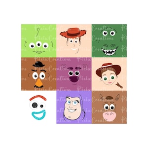 Toy Story Character Face Svg Png, Toy Story Shirt Png, Svg For Cut, Toy Story Halloween Costume Png, Toy Story Halloween Svg, Digital File