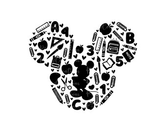 Learning Tools Svg, Mouse Head Doodle Svg, Teacher Life Svg, Teacher Gifts Svg, Teacher Svg, Teacher Shirt Svg, Back To School Svg