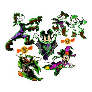 Mouse And Friends Vampire Halloween Png, Halloween Costume Png, Trick Or Treat Png, Spooky Vibes Svg, Halloween Sublimation, Pumpkin Png