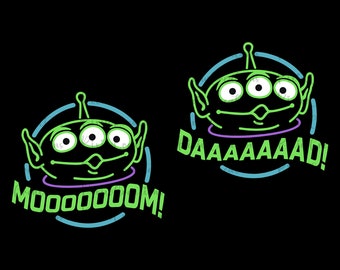 Toy Story Alien Dad Mom Png Svg, Toy Story Dad Mom Svg Png, Toy Story Png, Toy Story Alien Svg, Toy Story Png Svg, Pizza Planet Svg Png