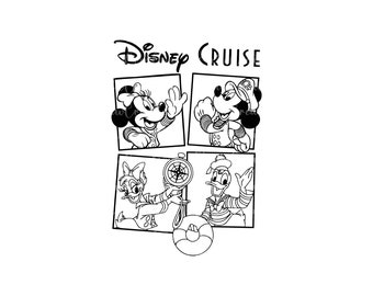 Crucero de ratón y amigos Svg Png, Viaje en crucero Svg, Svg para Cricut, Cabeza de ratón Png, Reino mágico Svg, Vacaciones familiares Png Svg
