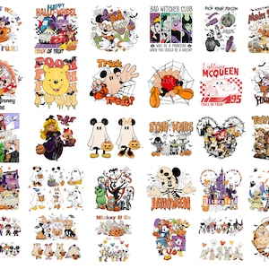 Halloween Characters Png and Svg Bundle, Mouse and Friends Halloween Svg, Halloween Design Png, Halloween Sublimation, Trick Or Treat Png