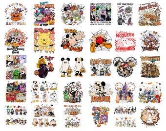 Halloween Characters Png and Svg Bundle, Mouse and Friends Halloween Svg, Halloween Design Png, Halloween Sublimation, Trick Or Treat Png