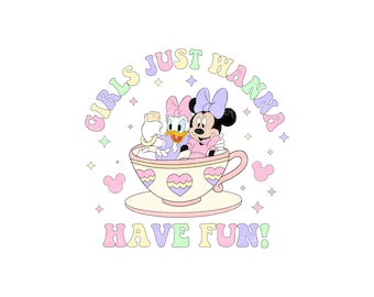 Girls Just Wanna Have Fun Png Svg, Svg File For Cricut Sublimation, Summer Png Svg, Besties Png Svg, Girl Squad Png, Digital File