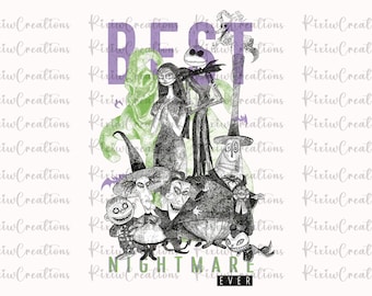 Nightmare Svg, Happy Halloween Svg, Trick Or Treat Png, Spooky Vibes Png, Witch Png, Fall, Svg Files For Sublimation, Nightmare