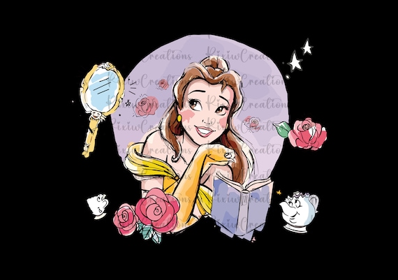 ドレス 美女と野獣ベル 切り絵 ディズニープリンセス ベルの お城