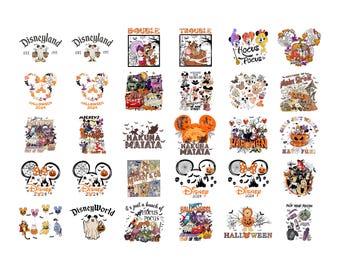 Halloween Characters Png and Svg Bundle, Mouse and Friends Halloween Svg, Halloween Design Png, Halloween Sublimation, Trick Or Treat Png