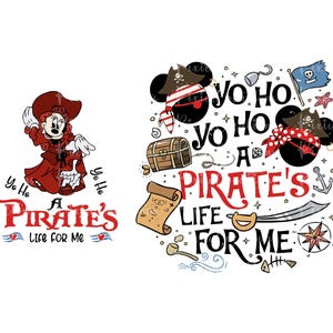 Yo Ho Yo Ho Svg, Pirate&#39;s Life For Me Png, Mouse Pirate Png, Cruise Trip Png, Family Trip Png, Vacay Mode Png Png, Family Shirt Trip Png