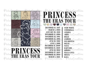 Princess Svg, The Eras Tour Princess PNG, Princess Comfort Color Png, Princess The Eras Tour Svg