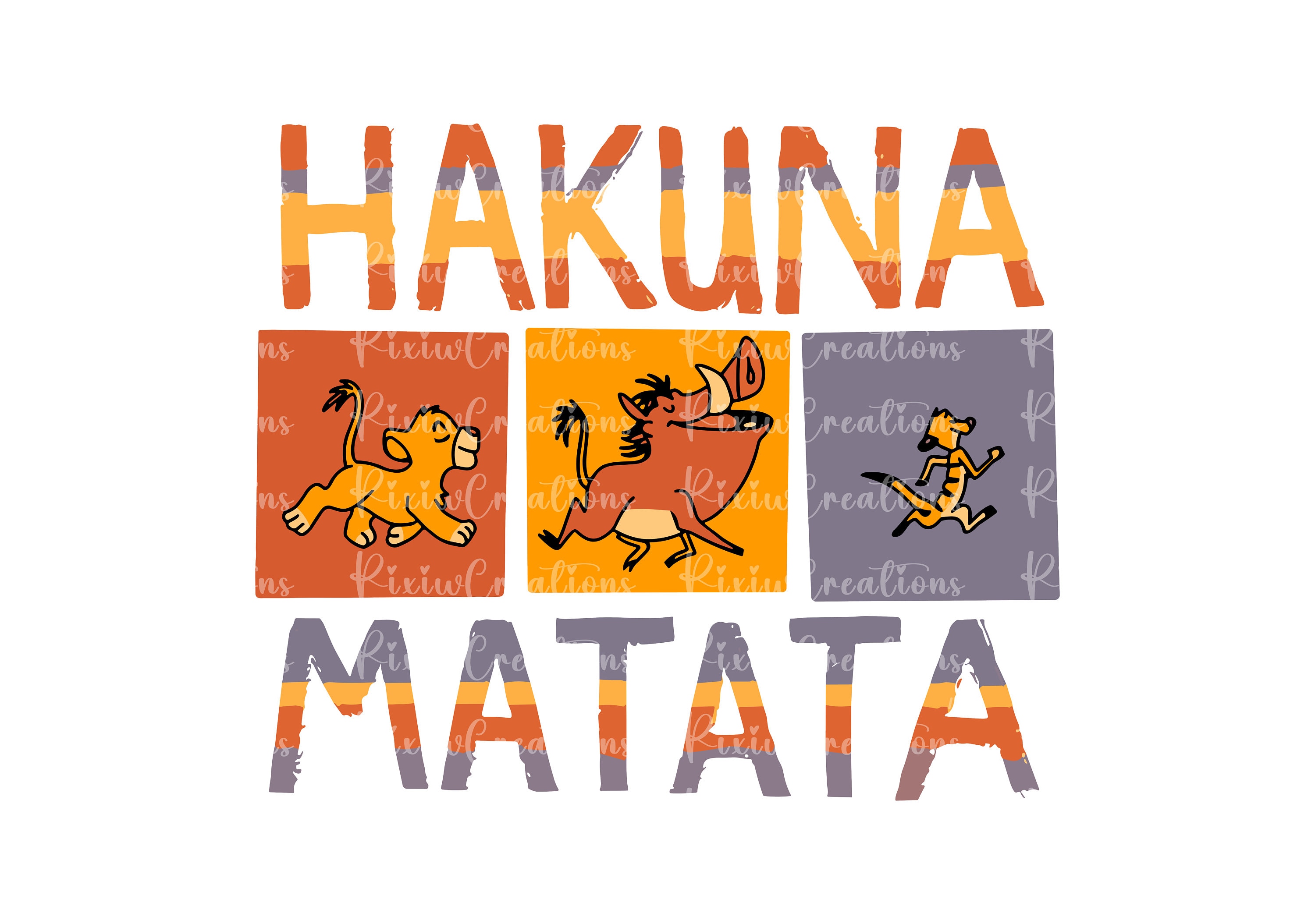 Retro Hakuna Matata Png, Hakuna Matata Png, Family Trip Png, Lion