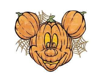 Retro Mouse Spooky Halloween Png, Retro Mickey Halloween Png, Camisa de Halloween Png, Truco o Trato Png, Vibraciones espeluznantes Png, Calabaza de ratón Png