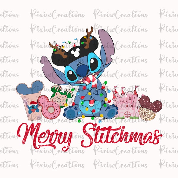 Merry Stitchmas Png Svg, Christmas Mood Png, Merry Christmas Png, Xmas Holiday Png, Retro Christmas Png, Christmas Season Png, Png File