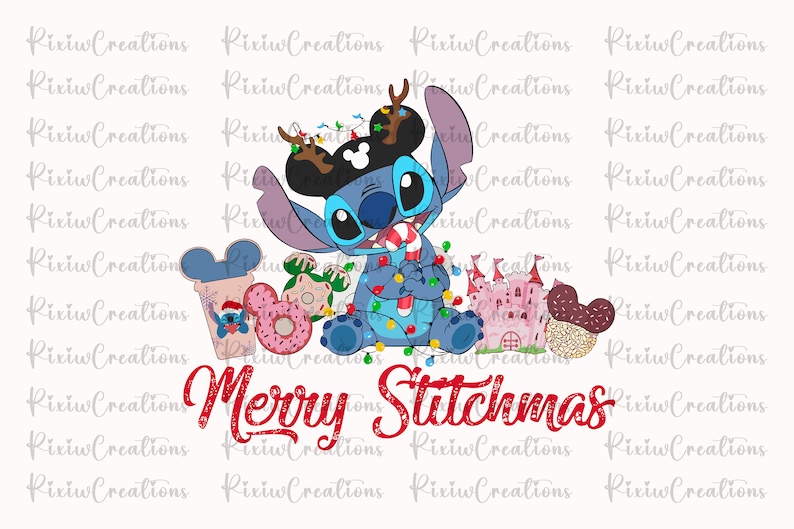 Merry Stitchmas Png Svg, Christmas Mood Png, Merry Christmas Png, Xmas Holiday Png, Retro Christmas Png, Christmas Season Png, Png File image 1