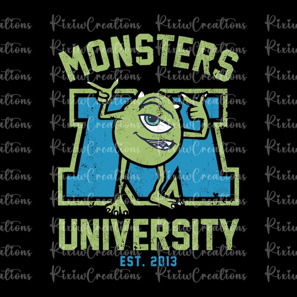 Monsters University Svg, Monsters University Png, Monsters University, Digital File, Svg, Sublimation Design, Monsters University