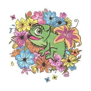 Retro Rapunzel Pascal Png, Retro Princess Png, Retro Pascal Png, Floral Pascal Png, Pascal, Only Png, Instant Download, Digital File