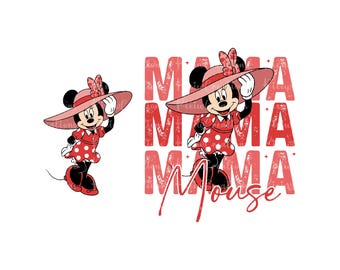 Two Sided Mama Mouse Shirt Png, Mouse Mama Png, Svg For Sublimation, Mother's Day Png, Mom Png, Mama Svg, Family Matching Png, Digital File