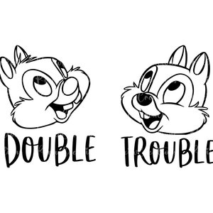 Double Trouble Png, Double Trouble Svg, Svg Files For Cricut, Double Trouble Couple Png, Valentine's Day Couple Svg Png, Digital File