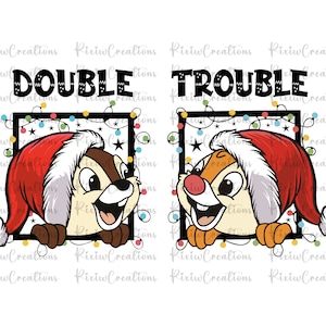 Double Trouble Christmas Svg, Double Trouble Christmas Png, Christmas Couple Svg Png, Christmas Friends Svg Png, Digital File