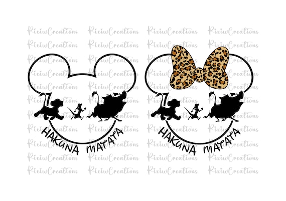 Hakuna Matata Svg Bundle, Hakuna Matata Svg, Family Trip Svg, Hakuna Matata, Lion King Simba Svg, Hakuna Matata Png, Mouse Family Svg