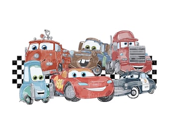 Cars Png, Lightning McQueen Png, Think Fast Cars Png, Png Cars Sublimation Design, Only Png, Digital File, Instant Download