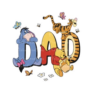 Papá Png, Papá Svg, Winnie The Pooh Papá Png, Winnie The Pooh Svg, Sublimación Winnie The Pooh, Vacaciones familiares Png, Viaje familiar, Archivo digital