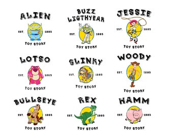 Toy Story Characters Png Bundle, Toy Story Matching Png, Family Matching Png, Family Vacation Png, Family Trip Png, Friends Squad Png