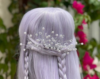 Pearl Bridal Comb, Shiny Hair Accessory, Beautiful Hair Pin for Bride and for Wedding