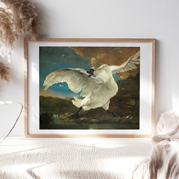 Jan Asselijn, the Threatened Swan, 1652, Wall Décor Premium Canvas