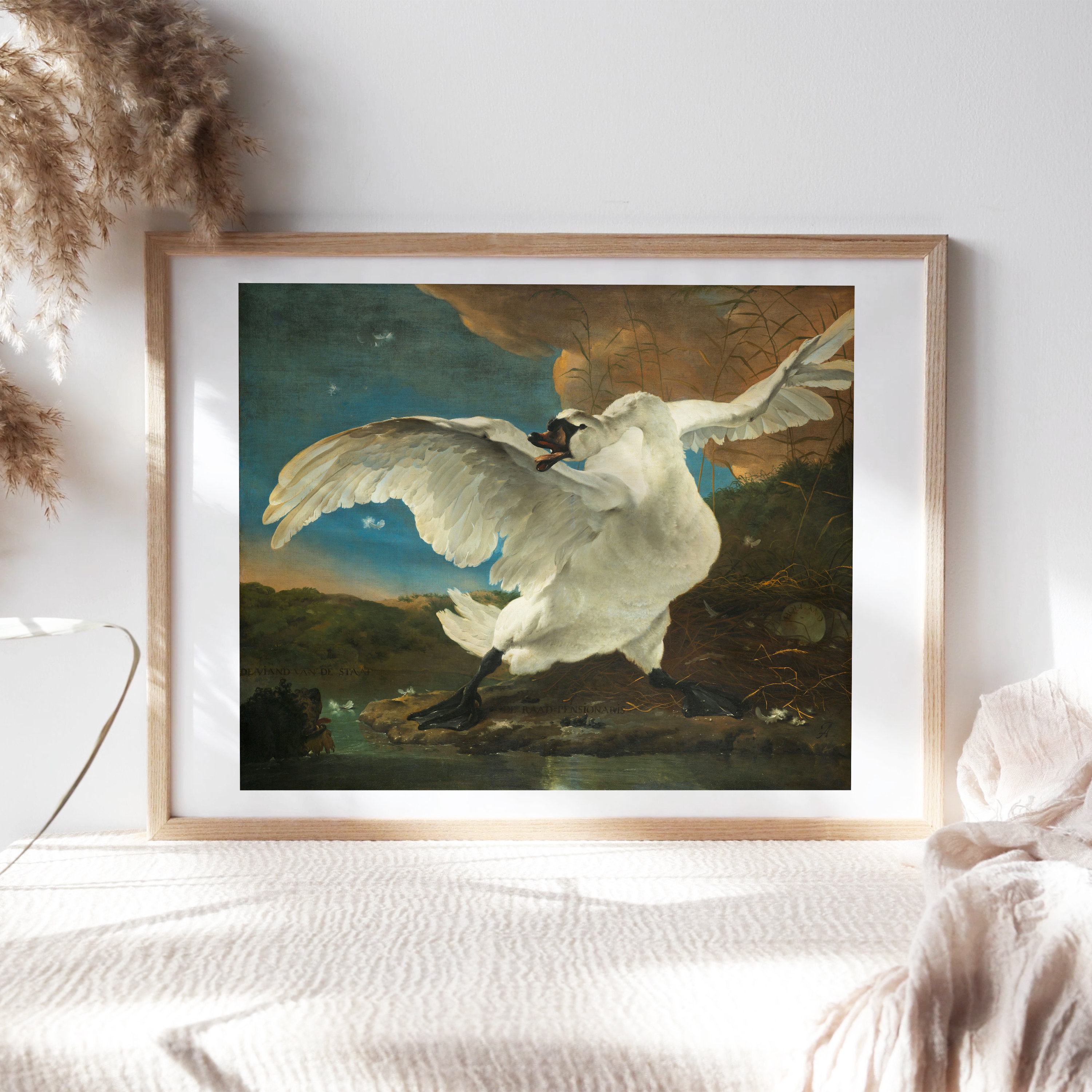 Jan Asselijn, the Threatened Swan, 1652, Wall Décor Premium Canvas