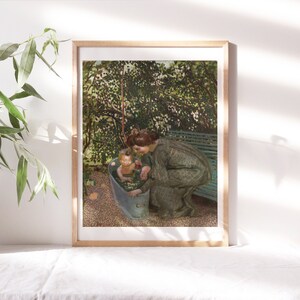 Maurice Denis, The Bath Outdoors, 1904, Nursery Wall Décor, Premium Canvas Paper, Kids Wall Art, Fine Art Painting Reproduction Nur307