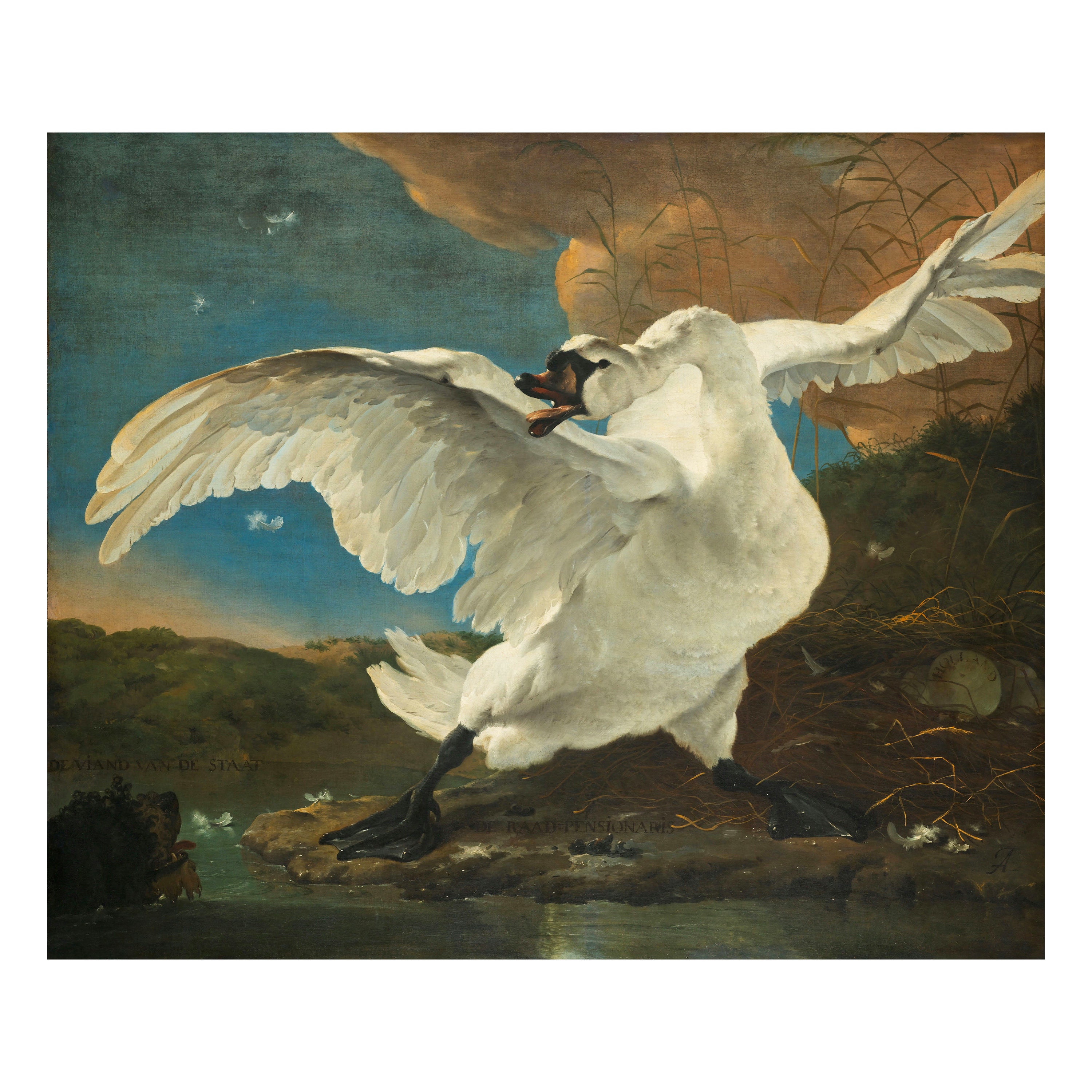 Jan Asselijn, the Threatened Swan, 1652, Wall Décor Premium Canvas