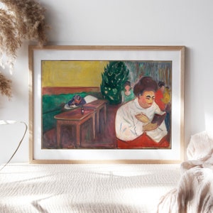 Edvard Munch, Christmas in Brothel, 1904, Living Room Wall Décor, Office Wall Art, Premium Canvas Paper, Fine Paintings Reproduction TOP-396