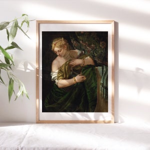Paolo Veronese, Lucretia, 1583, Living Room, Wall Décor, Premium Canvas Paper, Kitchen Wall Art, Fine Art Paintings Reproductions TOP304