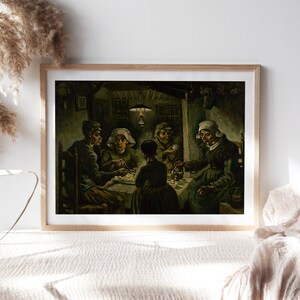 Vincent van Gogh, The Potato Eaters, 1885, Famous Wall Decor, Vintage Canvas Paper, Fine Art Paintings Reproductions TOP-162