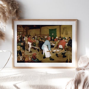 Pieter Bruegel the Elder, The Peasant Wedding, 1566, Kitchen Wall Decor, Canvas Paper, Fine Art Paintings Reproductions TOP-166