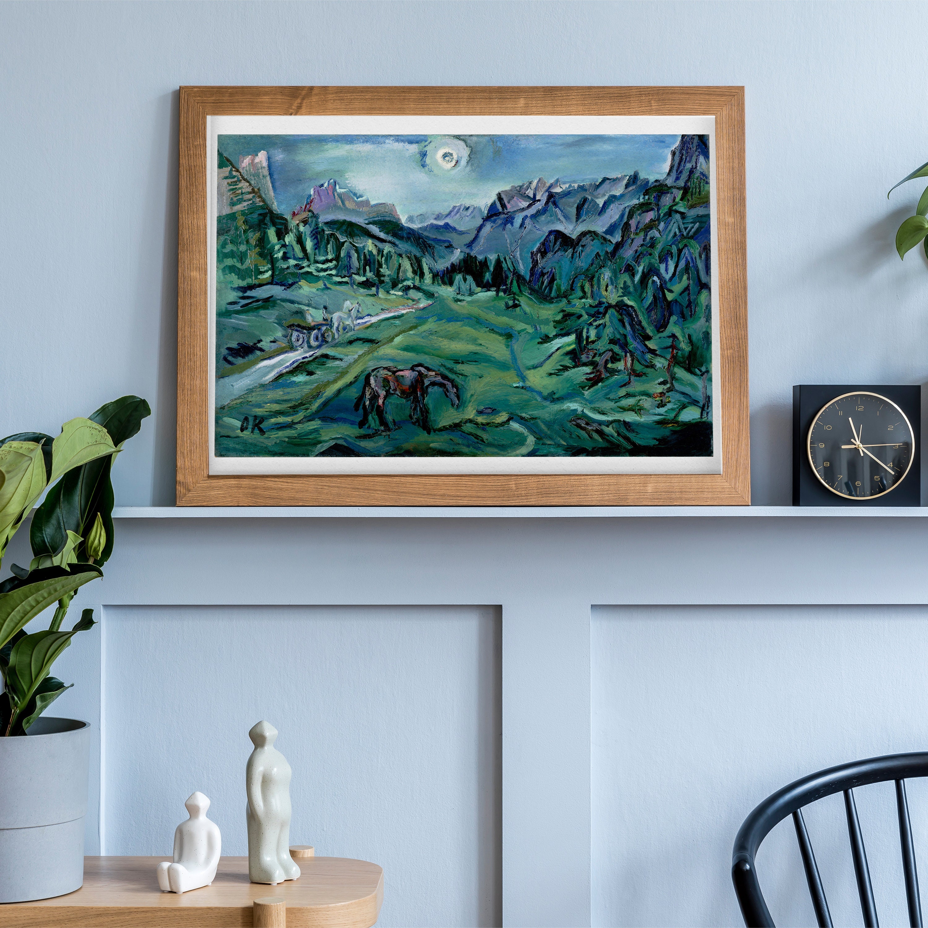 Oskar Kokoschka, Tre Croci-dolomite Landscape, 1913, Living Room