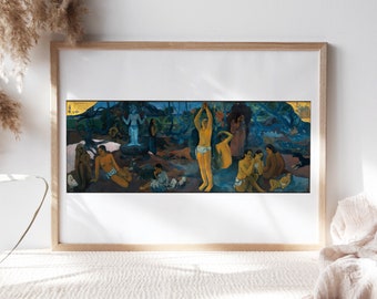 Paul Gauguin, Where Do We come from What Are We Where Are We Going 1897 LivingRoom Wall Decor, Kitchen Art, Art Painting Reproduction TOP210