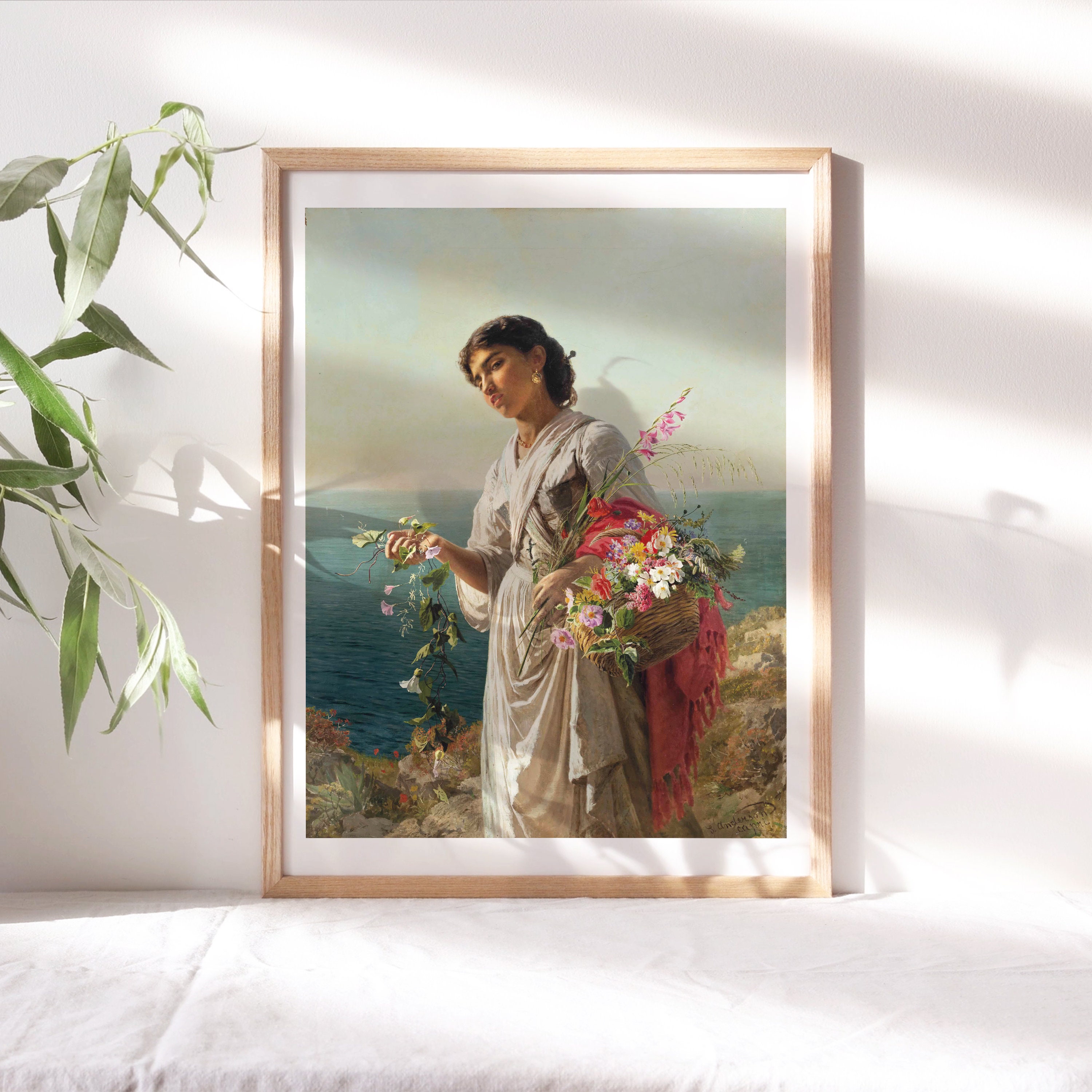 Sophie Anderson, the Flower Girl Capri, 1894, Nursery Wall Décor