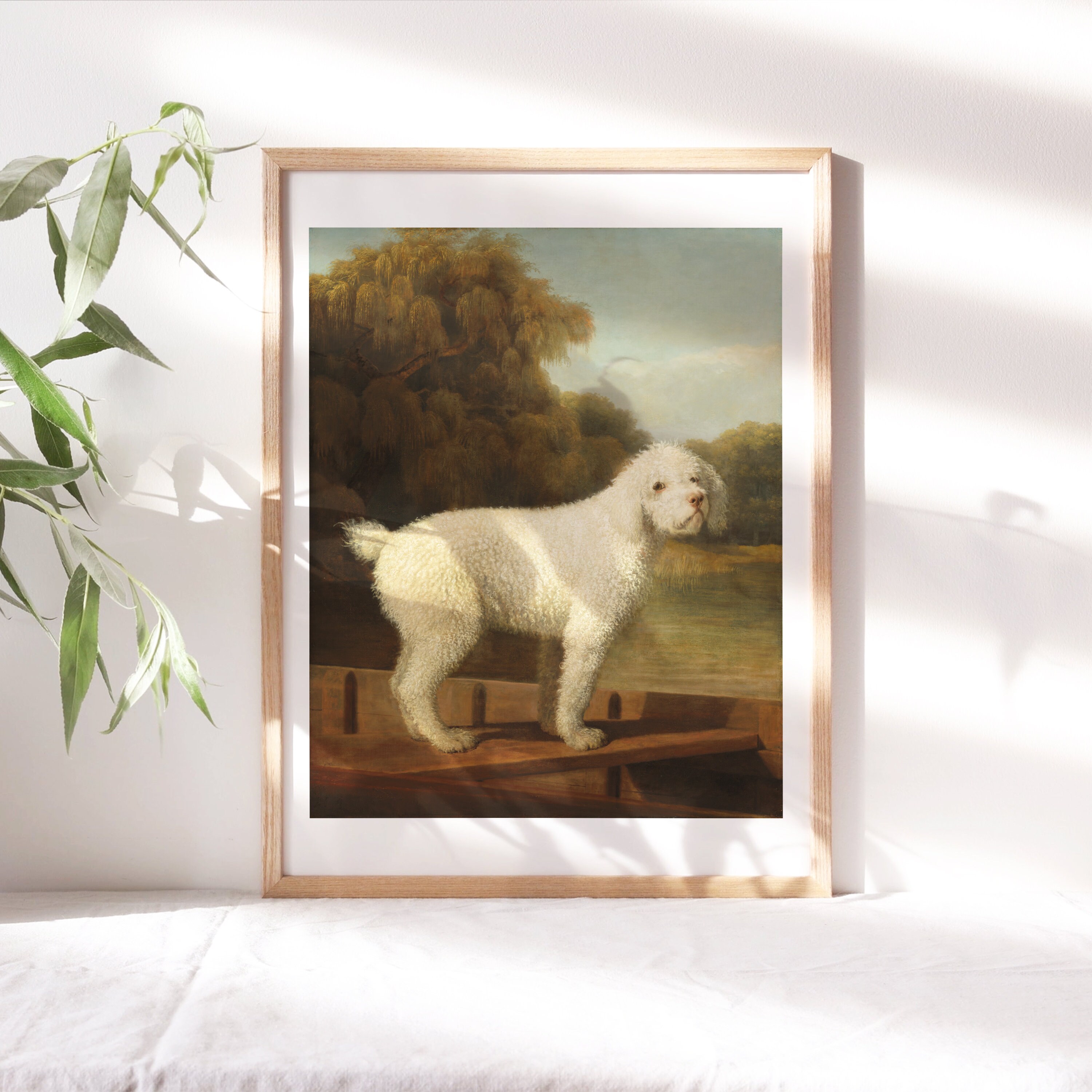 George Stubbs, White Poodle in a Punt, 1780, Wall Décor, Artwork