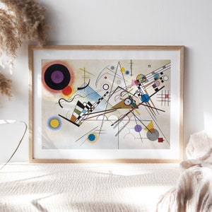 Wassily Kandinsky, Composition VIII, 1923, Bathroom Wall Decor, Premium Canvas Paper, Fine Art Paintings Reproductions TOP-183