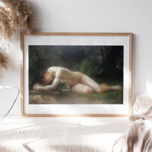 William-Adolphe Bouguereau, Biblis, 1884, Living Room Decor, Premium Canvas Paper, Kitchen Wall Art, Fine Art Painting Reproduction TOP253