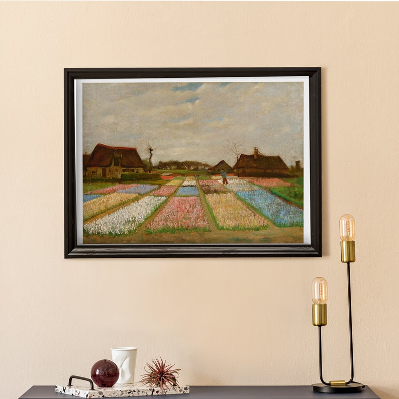 Vincent Van Gogh, Flower Beds in Holland, 1883, Living Room Wall Décor, Bedroom, Premium Canvas