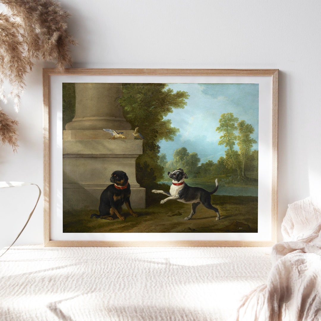Jean–baptiste Oudry, Dogs Playing With Birds Park, 1754 Wall Décor