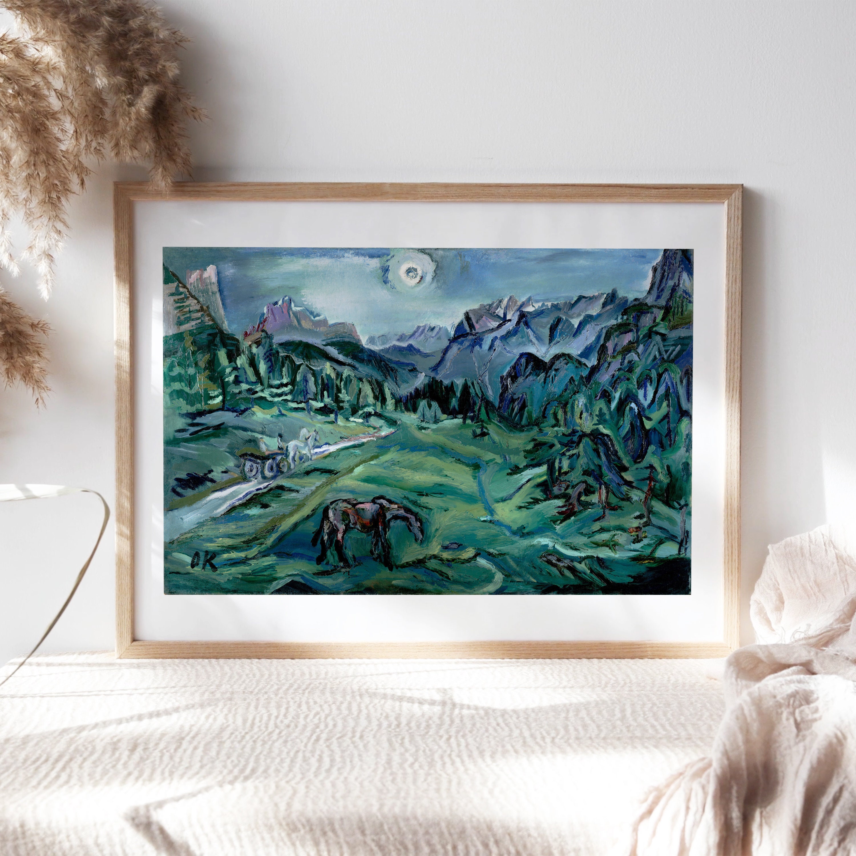 Oskar Kokoschka, Tre Croci-dolomite Landscape, 1913, Living Room