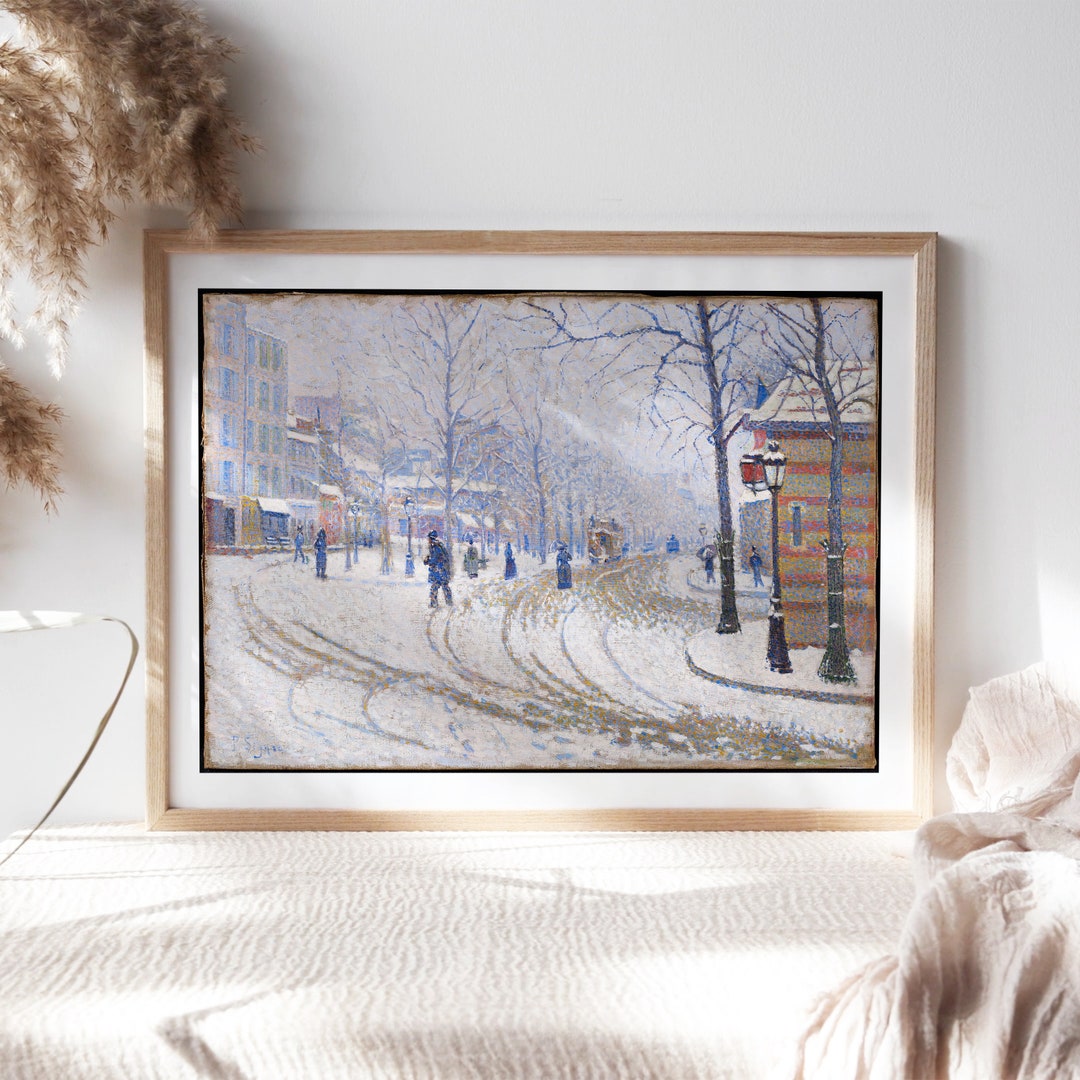 Signac Snow Paul Signac, Snow, Boulevard De Clichy, Paris, 1886, Living Room Wall ...